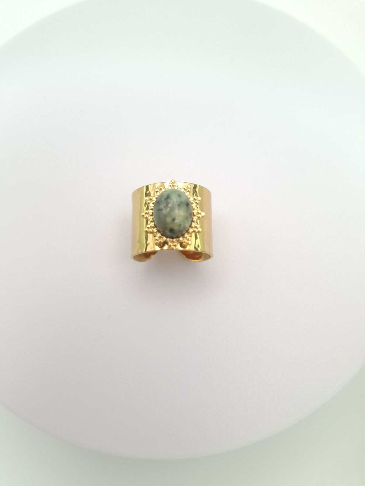 Αχάτη Δενδρίτη - Dendritic Agate, Δαχτυλίδι Χρυσό Αστέρι - φωτογραφία 4