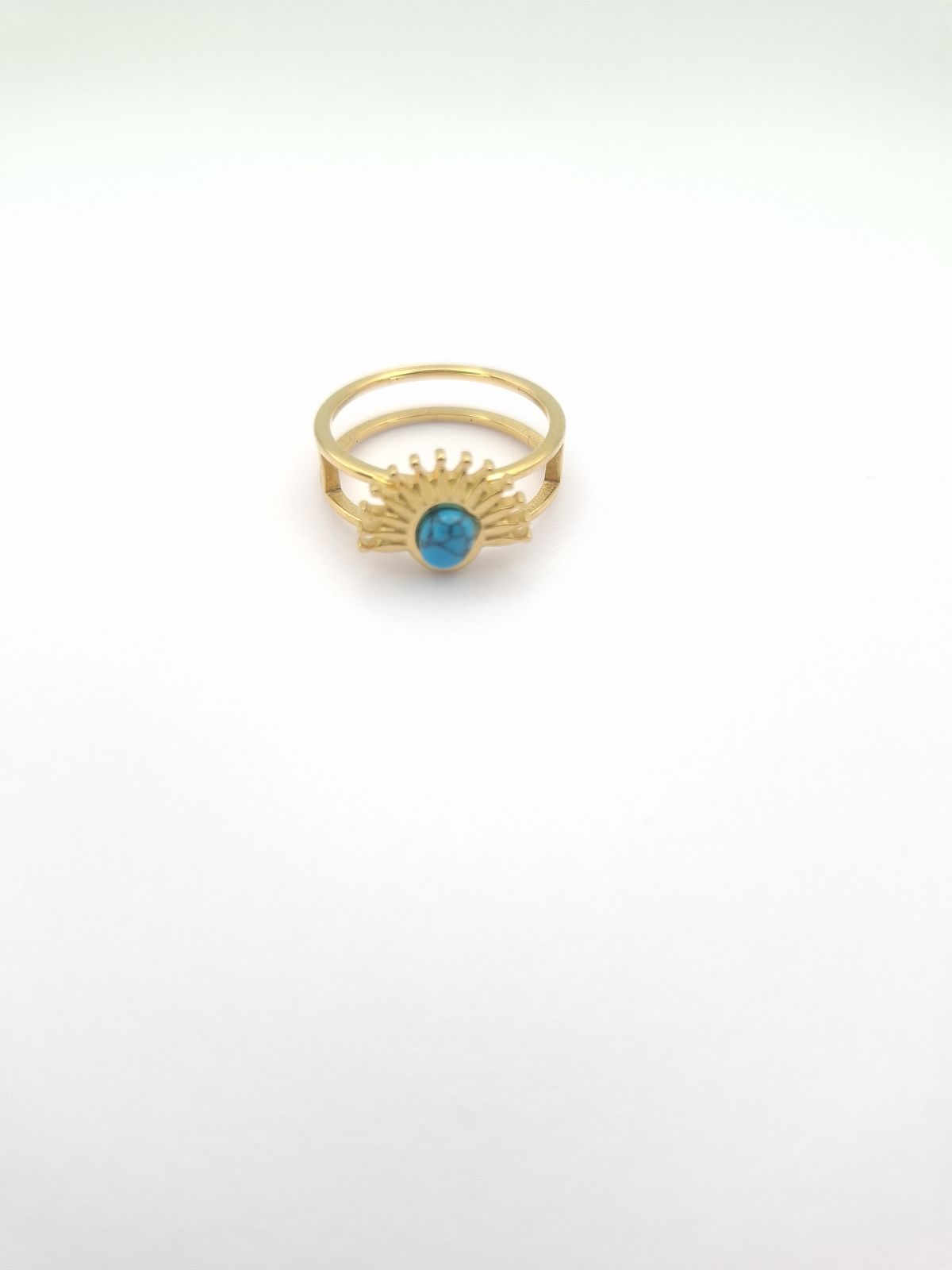 Τιρκουάζ - Turquoise, Δαχτυλίδι Χρυσό Κορώνα - φωτογραφία 3
