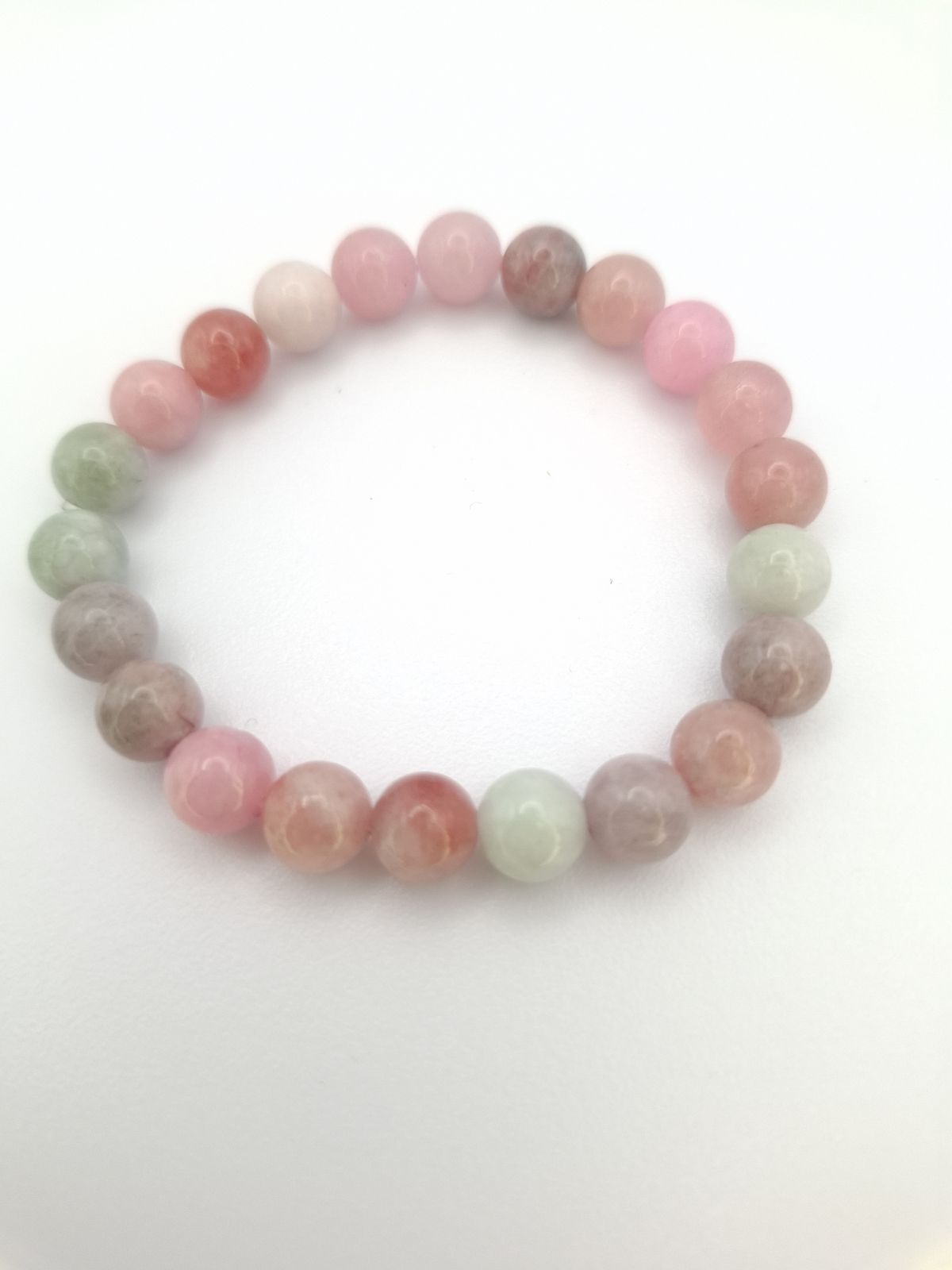 Ροζ Νεφρίτης - Pink Jade, Βραχιόλι - φωτογραφία 3